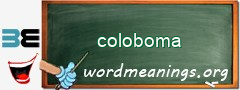 WordMeaning blackboard for coloboma